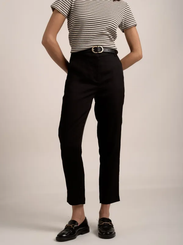 Black The Slim Leg Pant