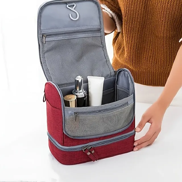 Makeup Bag Women Bags Men Large Waterproof Nylon Travel Cosmetic Bag Organizer Case Necessary Dry And Wet Separation Bag Wash