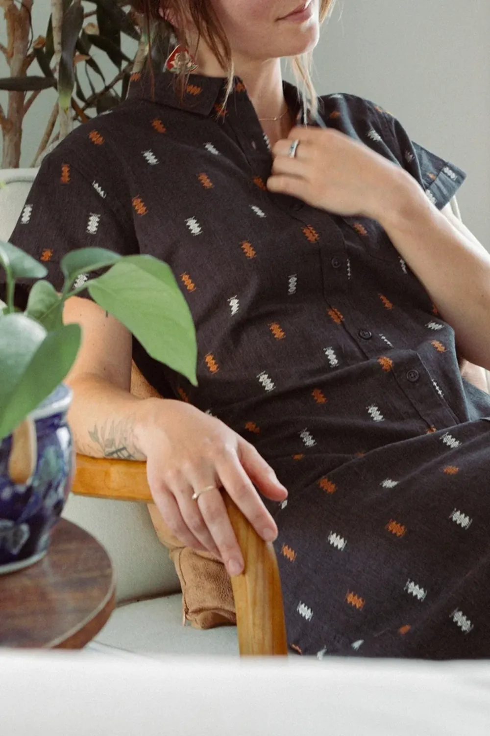 Daily Lapel Loose Shirt Dress