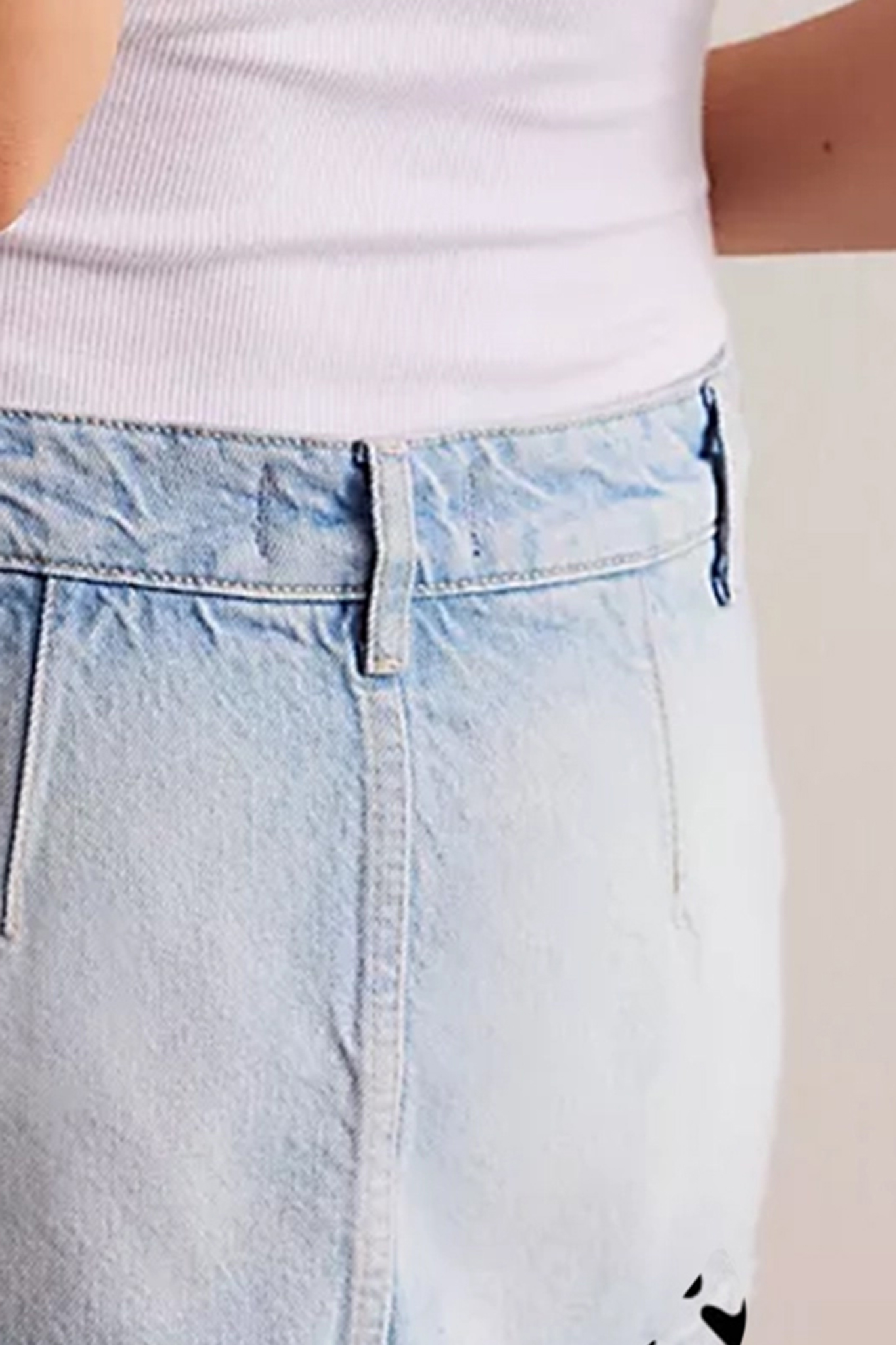 Denim High Waisted Mini Skirt