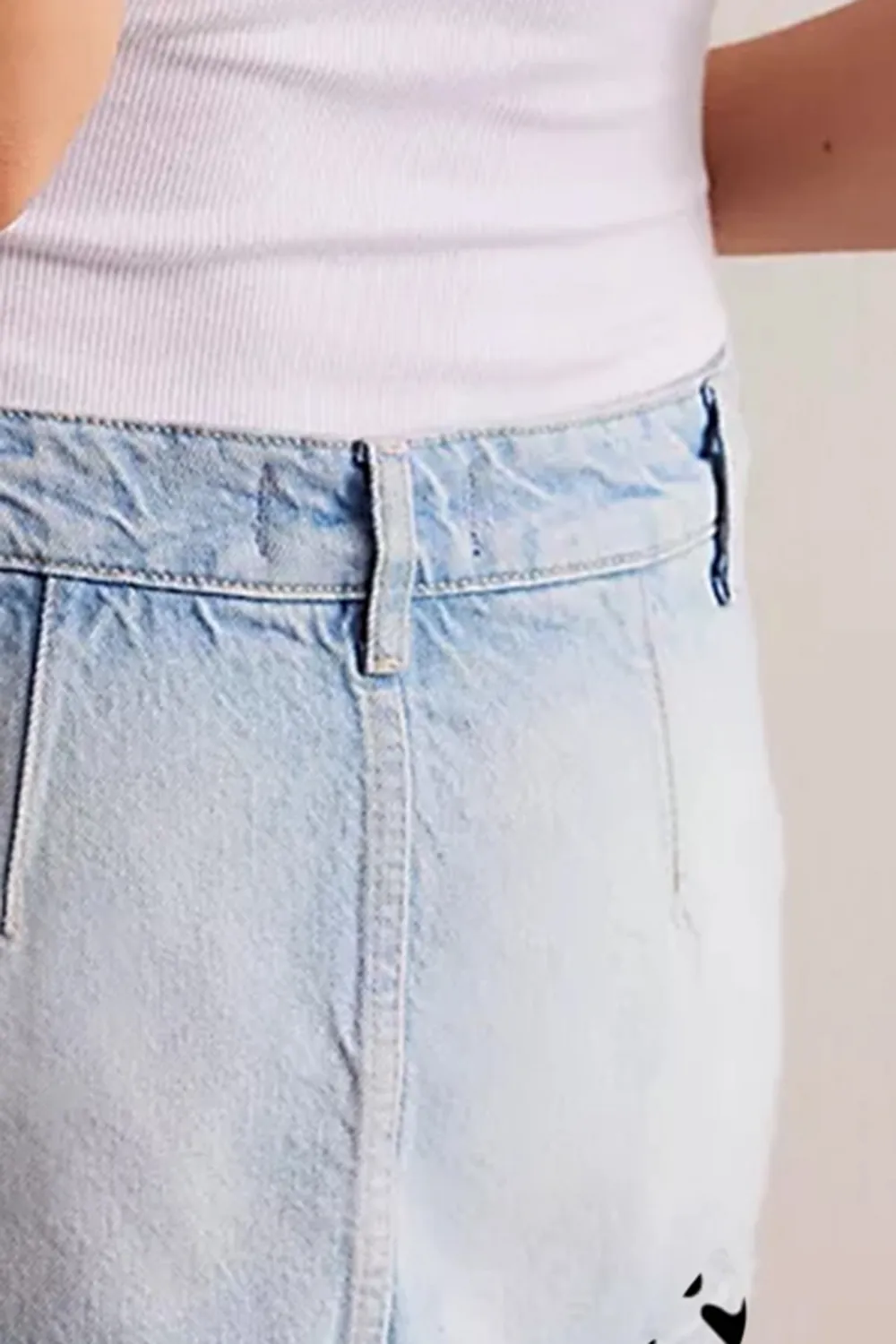 Denim High Waisted Mini Skirt
