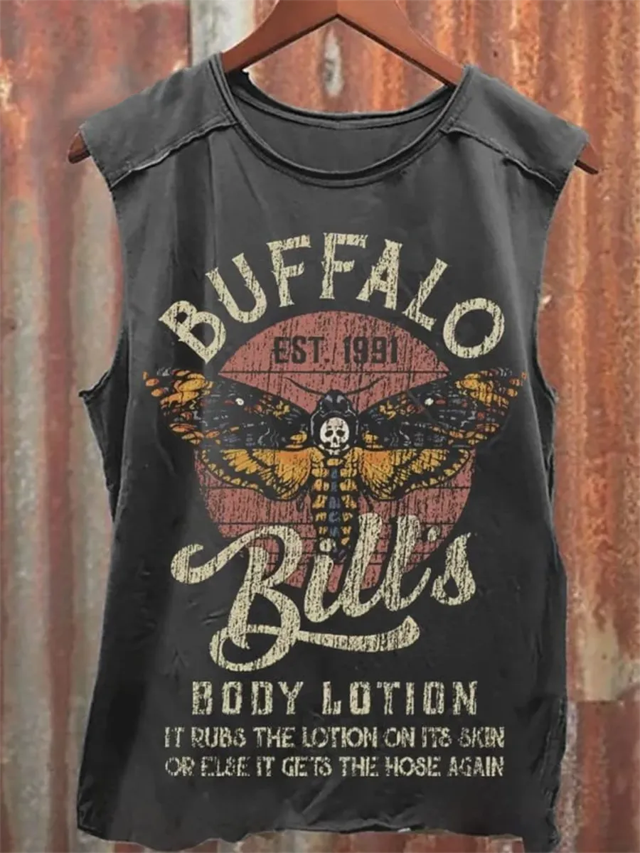 Buffalo Bills Body Lotion Vintage Distressed Graphic Print Unisex Classic Tank Top