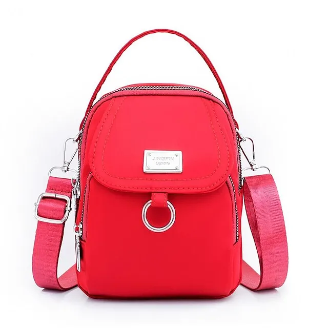 Women's Handbag Crossbody Bag Dome Bag Nylon Shopping Daily Buckle Zipper Adjustable Large Capacity Lightweight Solid Color Sapphire blue. Haze blue. Dark green.