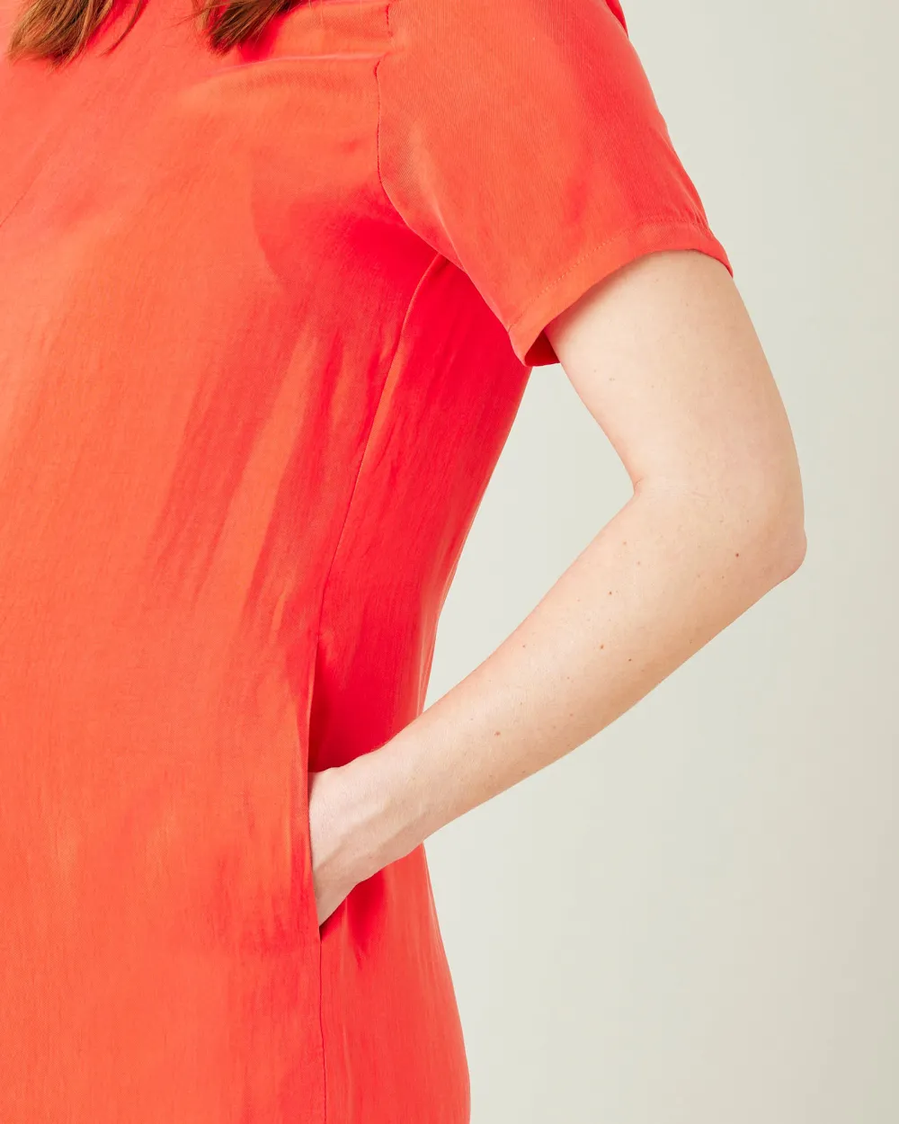 CORAL CUPRO JUMPSUIT