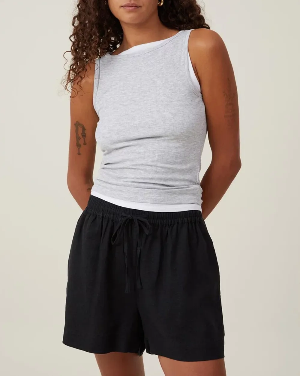 Casual Rolled-Up Shorts
