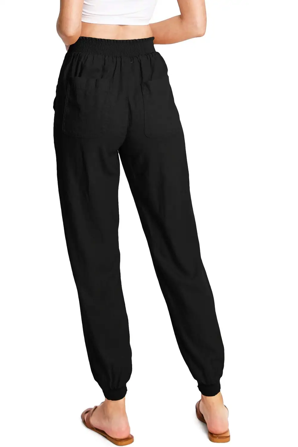 Khaki Elastic - Waist Utility Pants