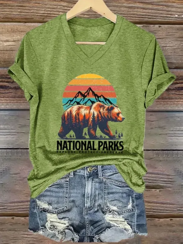 Woman'S National Parks V-Neck Short-Sleeve T-Shirt