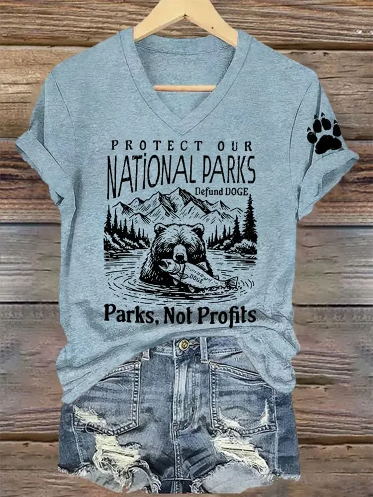 Women'S Protect Our National Parks Printed T-Shirt