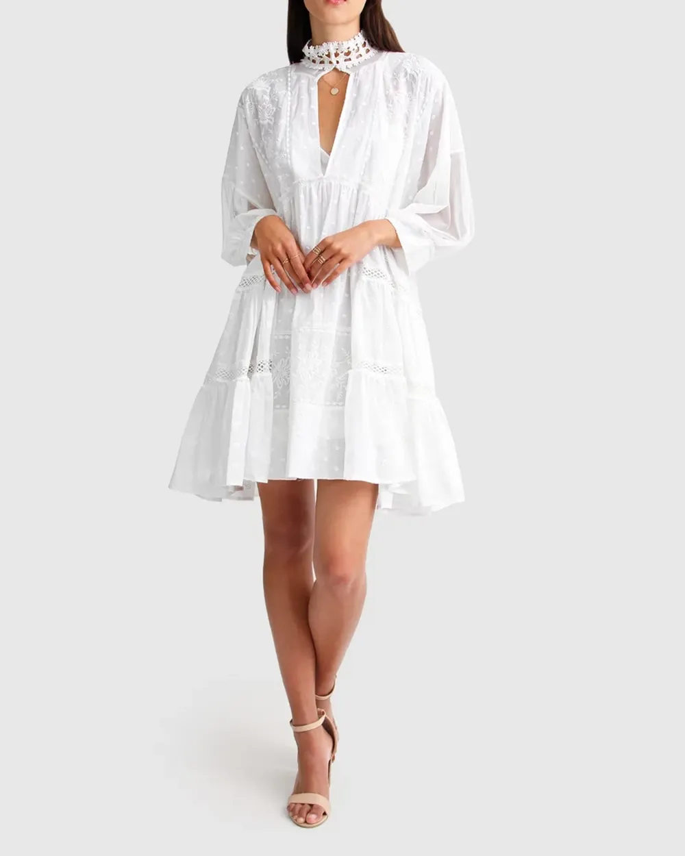 Oversized Lace Mini Dress