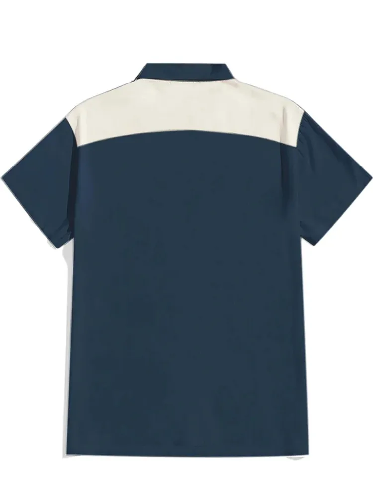 Blue Flower Fox Shirt