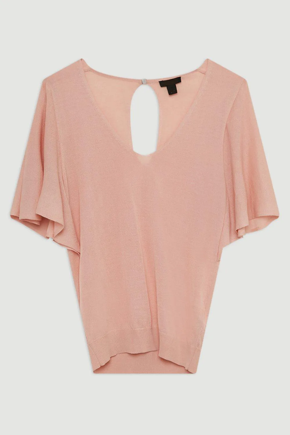 Lightweight Viscose Blend Summer Knit Angel Sleeve Top