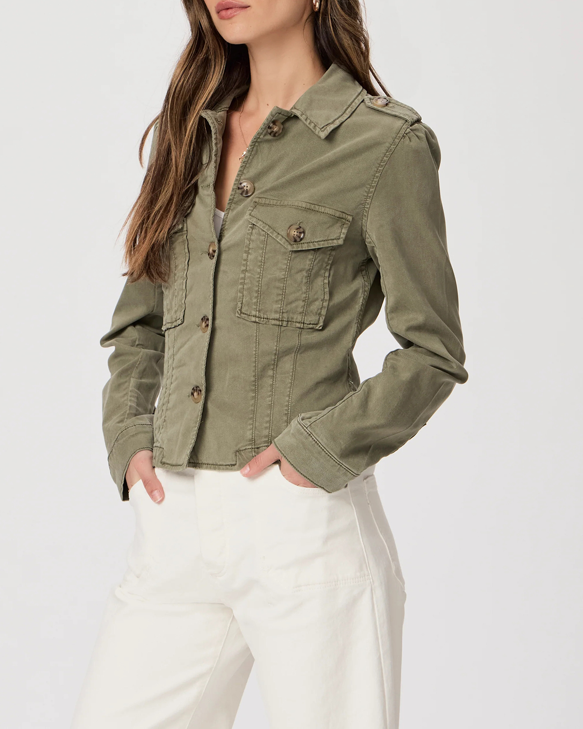 Olive Green Military Inspired Jacket