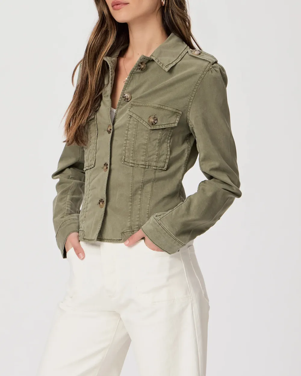 Olive Green Military Inspired Jacket