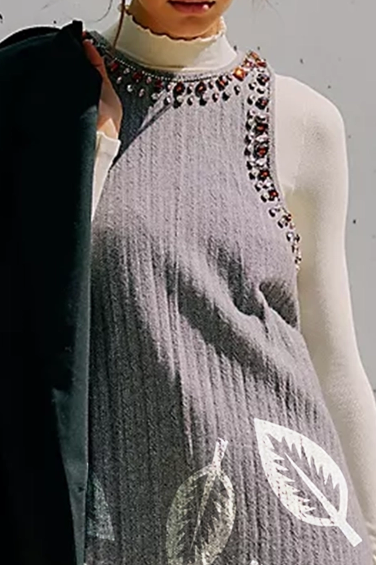 Sleeveless Knit Shift Mini Dress