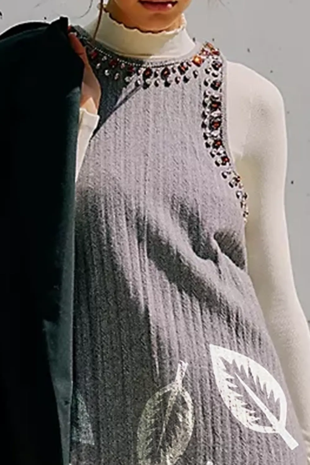 Sleeveless Knit Shift Mini Dress