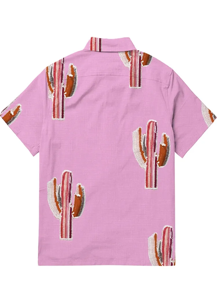 Arizona Art Pink Felt Cactus Shirt