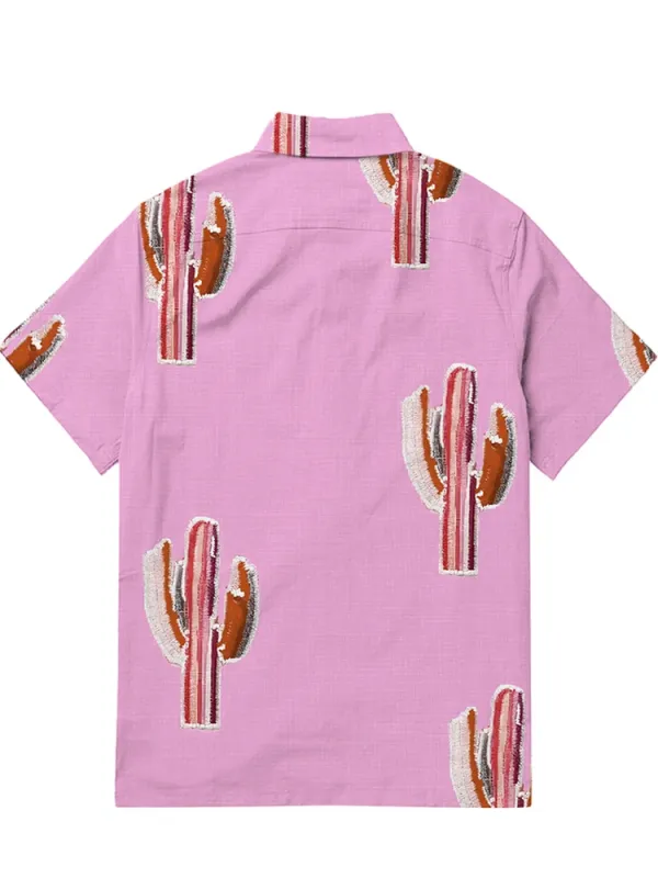 Arizona Art Pink Felt Cactus Shirt