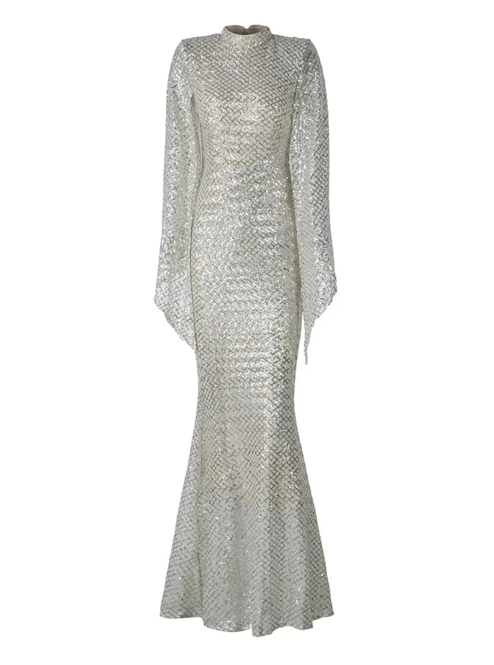 Glitter Bell Sleeve Mermaid Dress