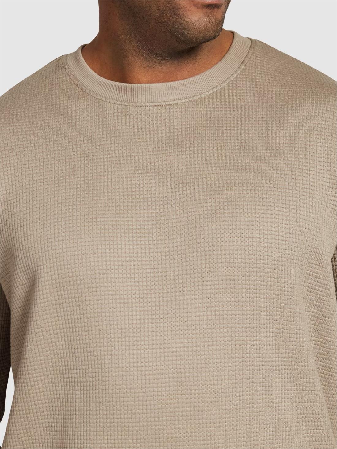 CASUAL LONG SLEEVE GEOMETRIC TEXTURED SWEATSHIRT