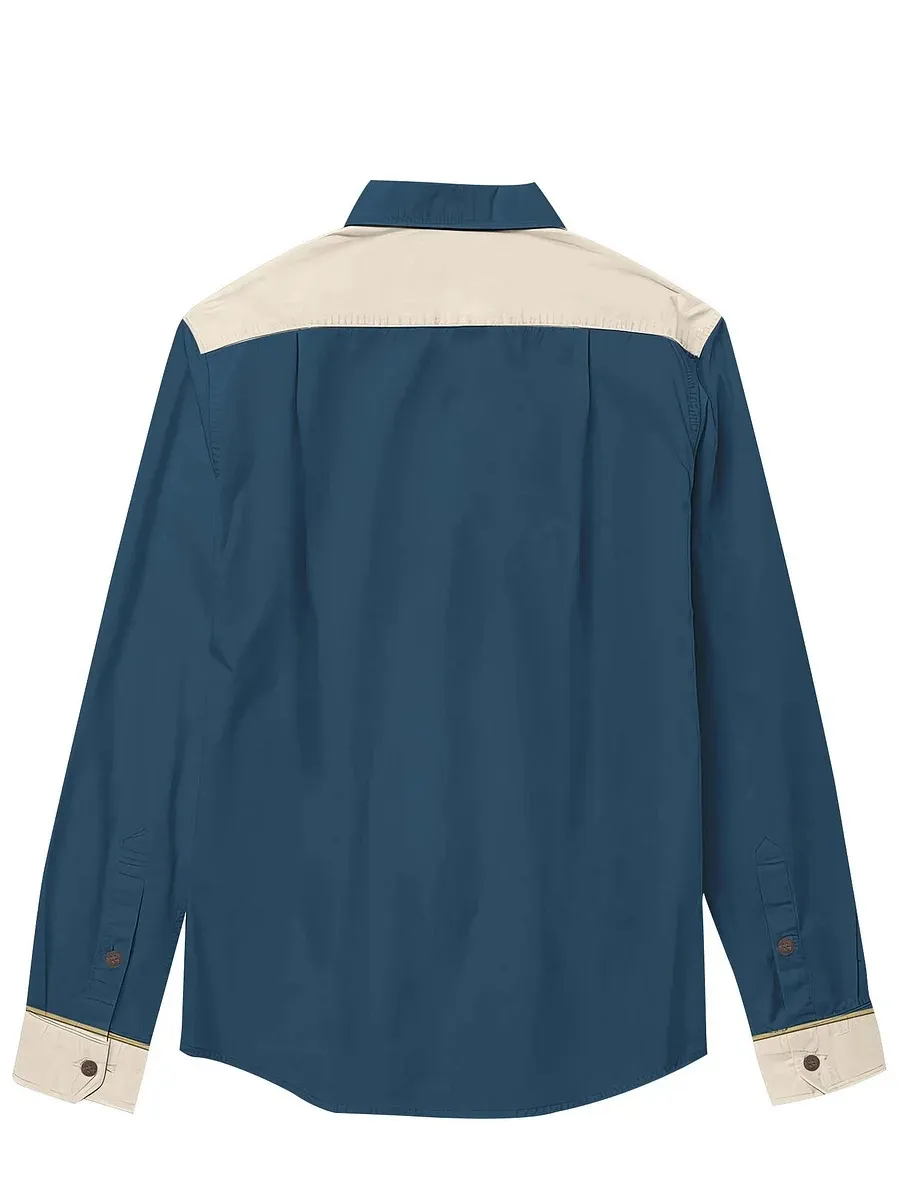 Men's West Flower Cowboy Long Sleeves Shirt