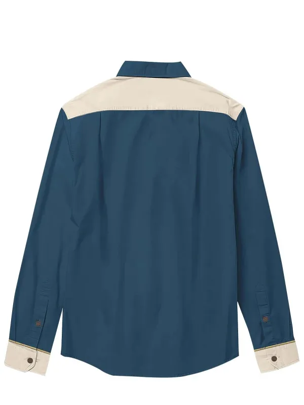 Men's West Flower Cowboy Long Sleeves Shirt