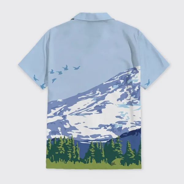 Mount Rainier National Park Button Up Shirt