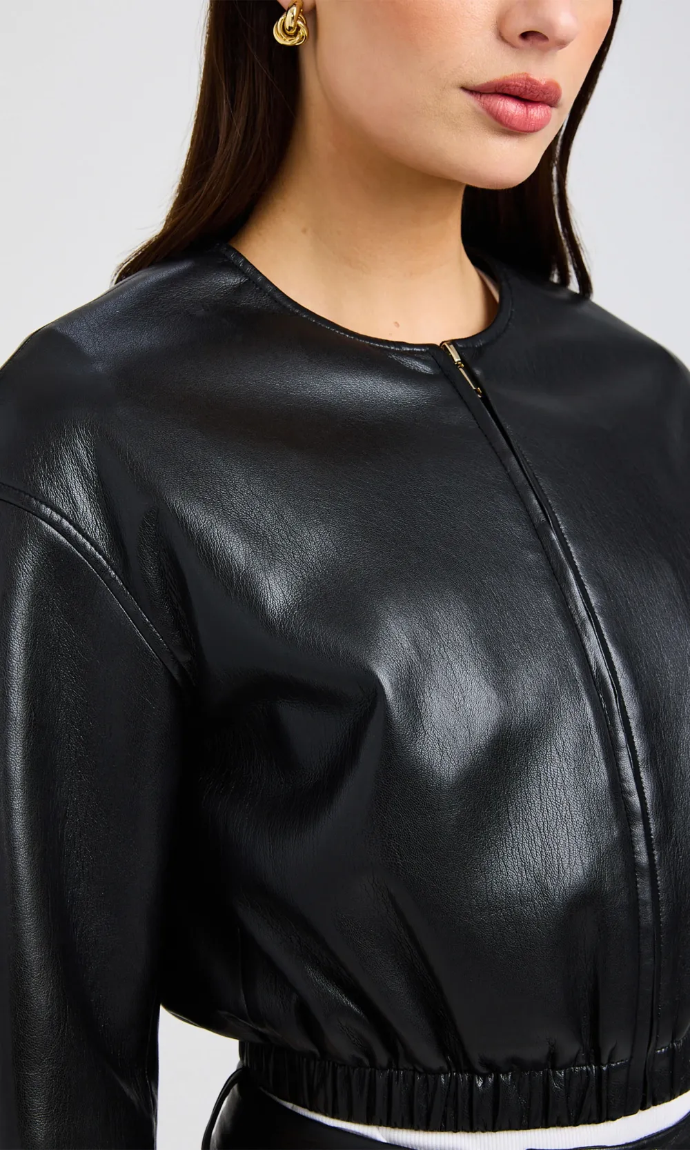 Vegan Leather Bomber