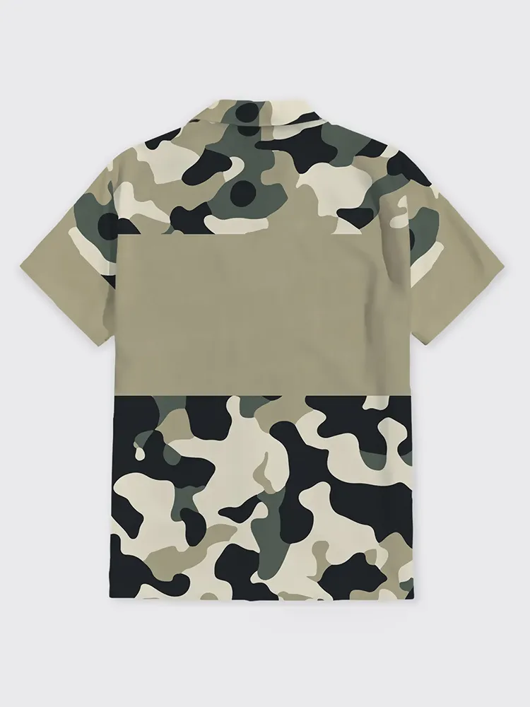 Camouflage Pattern Button Up Shirt