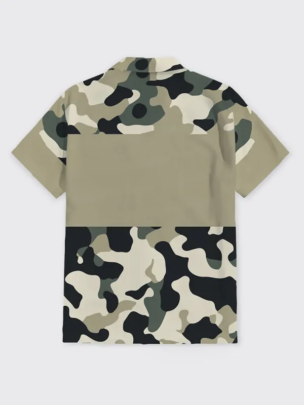 Camouflage Pattern Button Up Shirt