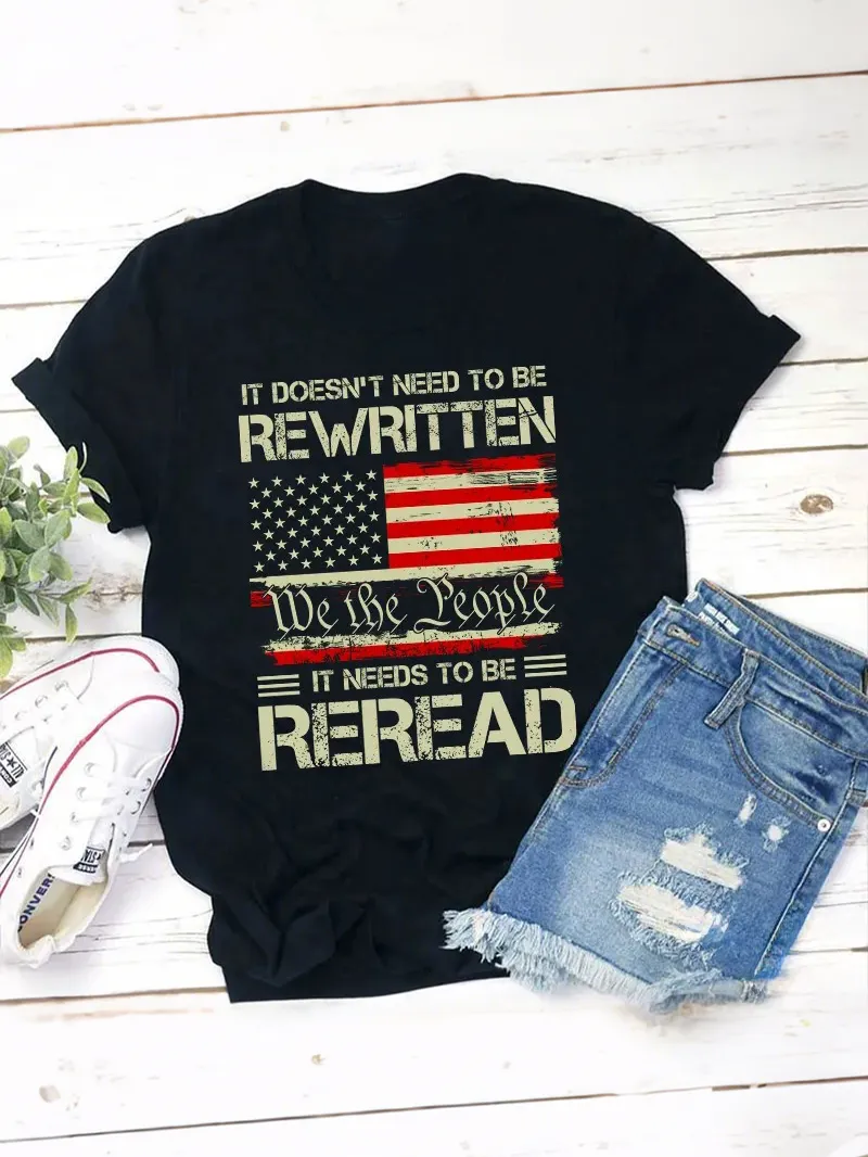 It Doesn'T To Be Rewritten It Needs To Be Reread Teacher T-Shirt