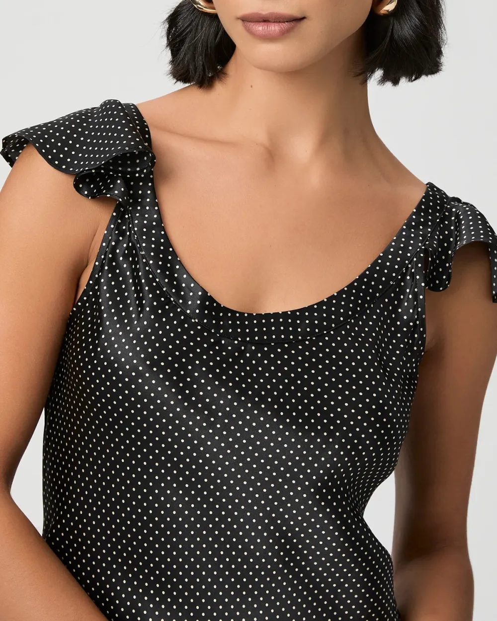 Black And Gray Geometric Print Sleeveless Midi Dress
