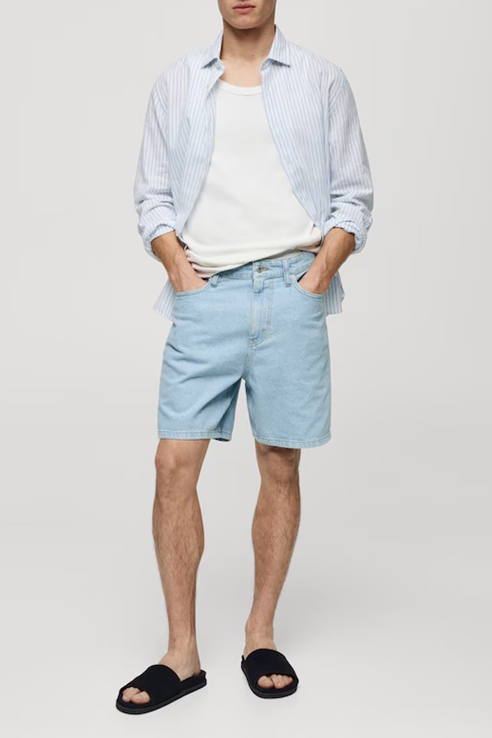 Non-Stretch Denim Shorts