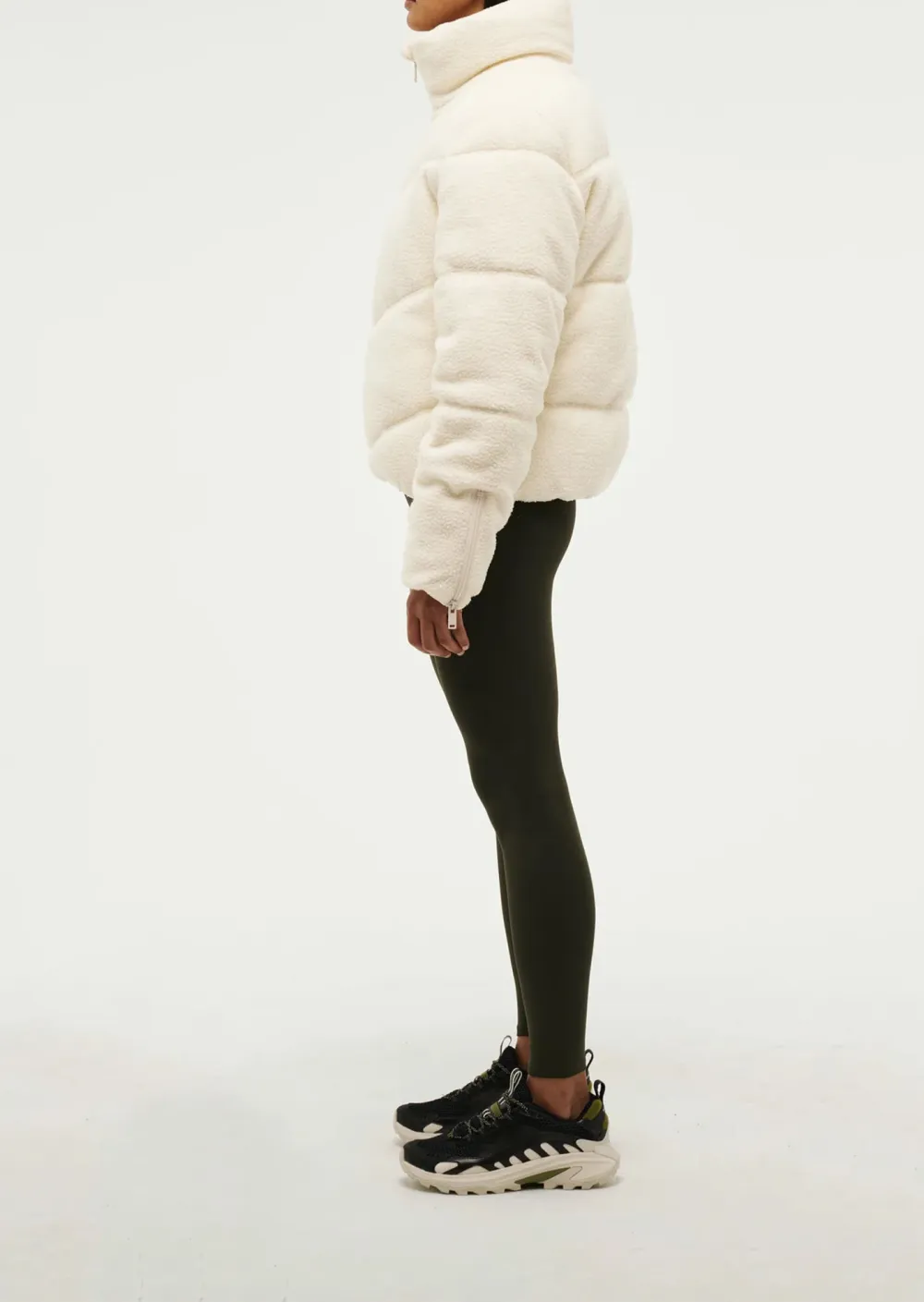 Puffy White Quilted Puffer Jacket