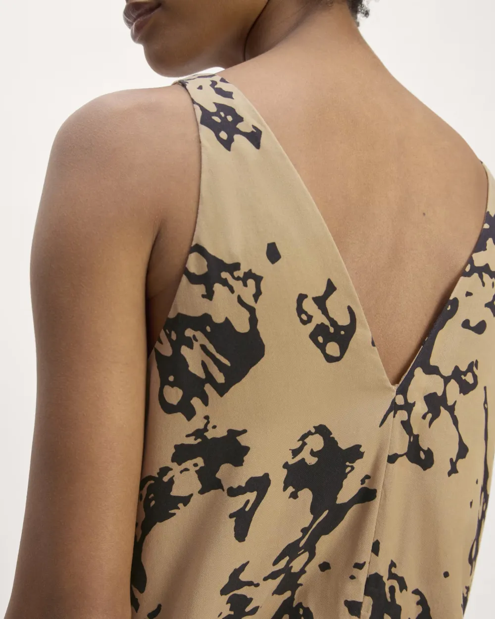 V Neck Midi Slip Dress