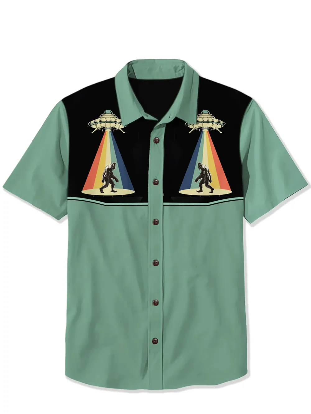 Retro Spaceship Bigfoot Shirt