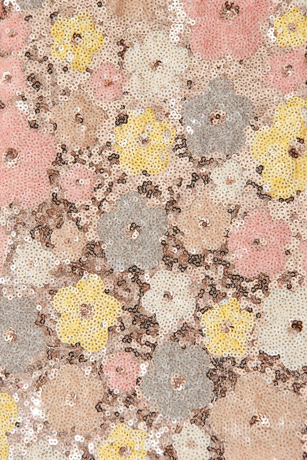 Brown Floral Sequined Cardigan