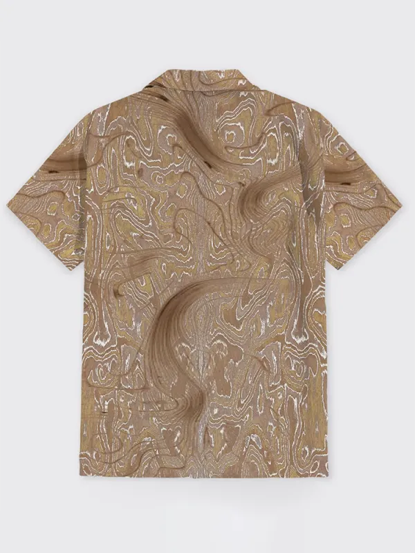 Natural Vegetation Printing Button Up Shirt