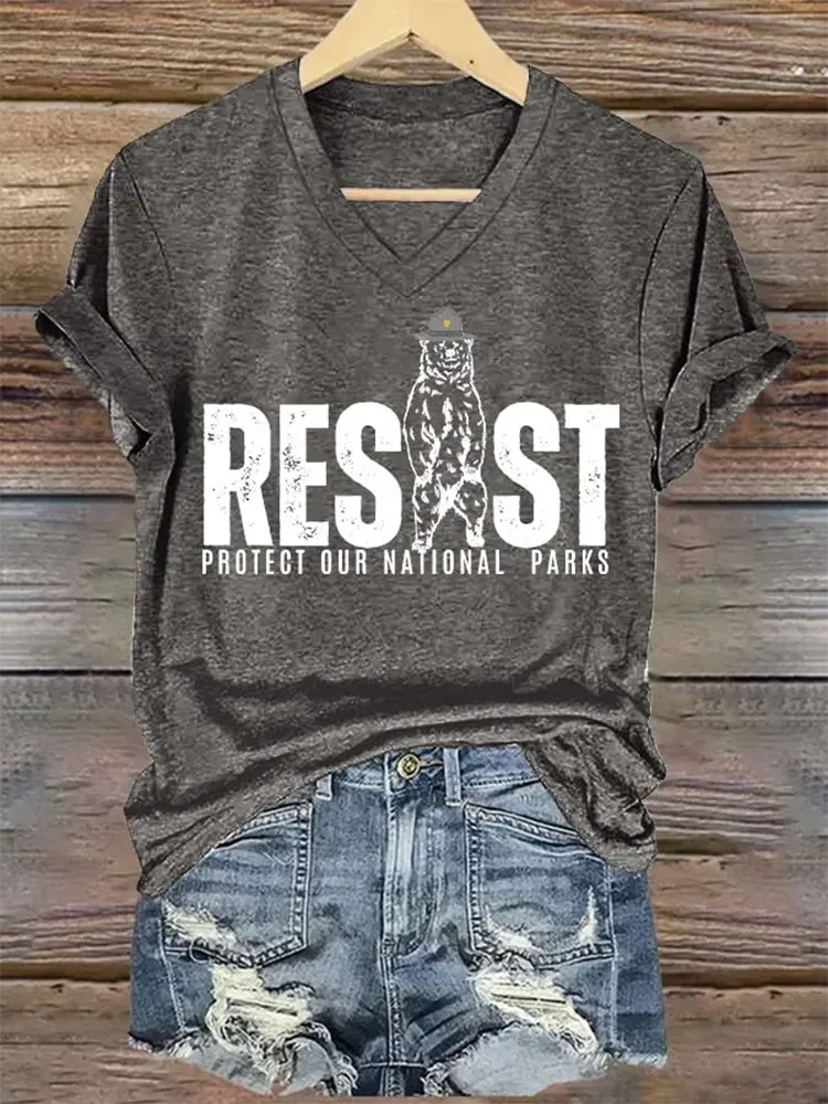 Women'S National Park Conservation Print Short Sleeve T-Shirt