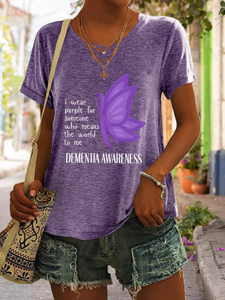 Women'S Dementia Awareness Short-Sleeved T-Shirt