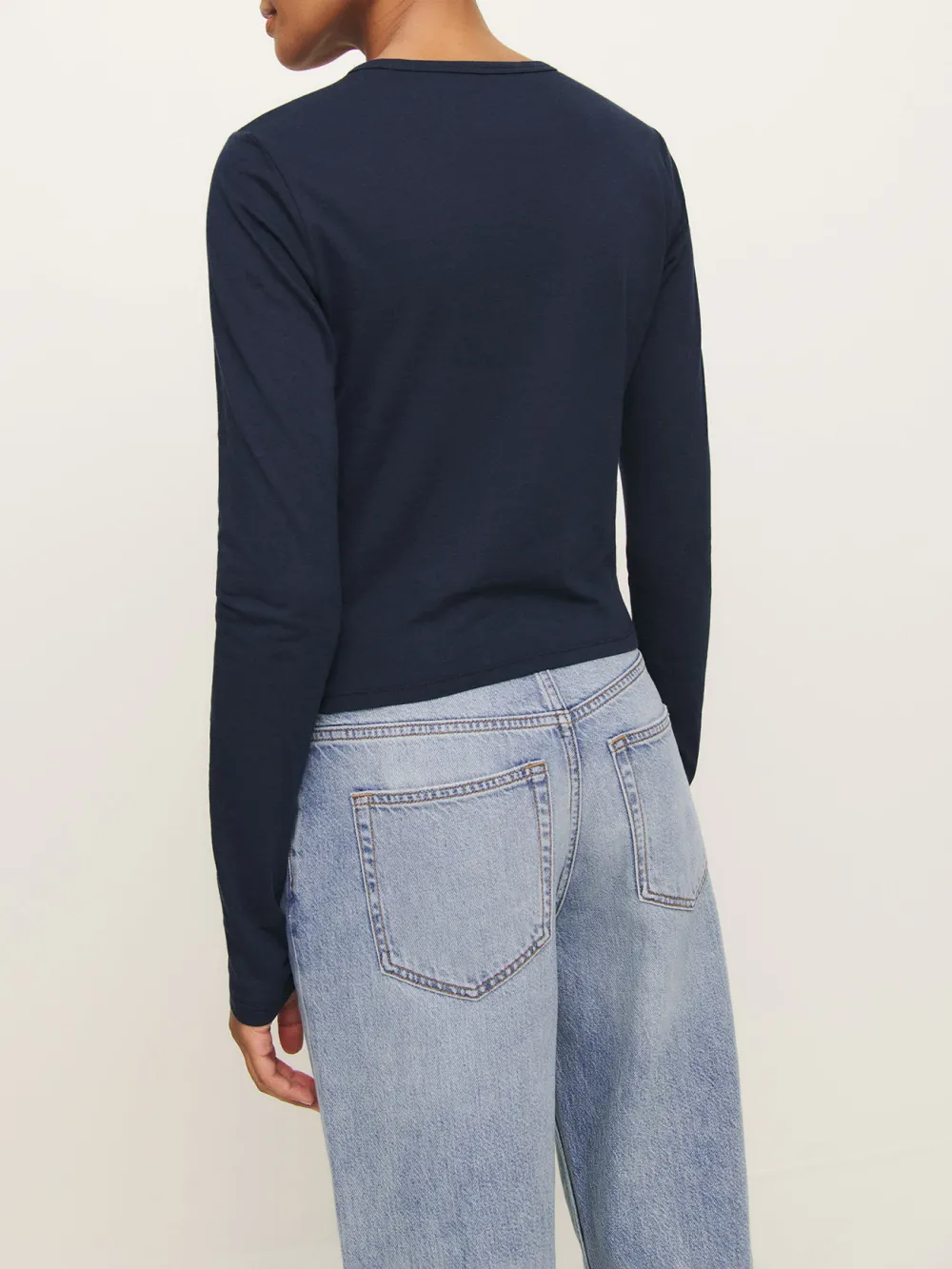 Slim Fit Crew Neck Long Sleeve Top