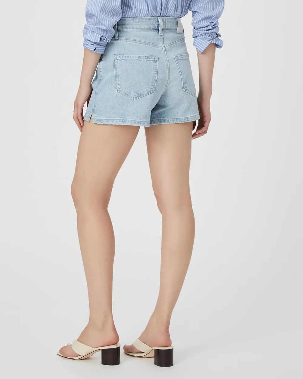 Light Blue Denim High Waisted Shorts