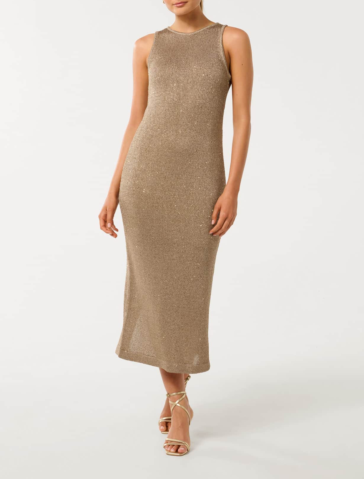 Sequin Metallic Knit Dress
