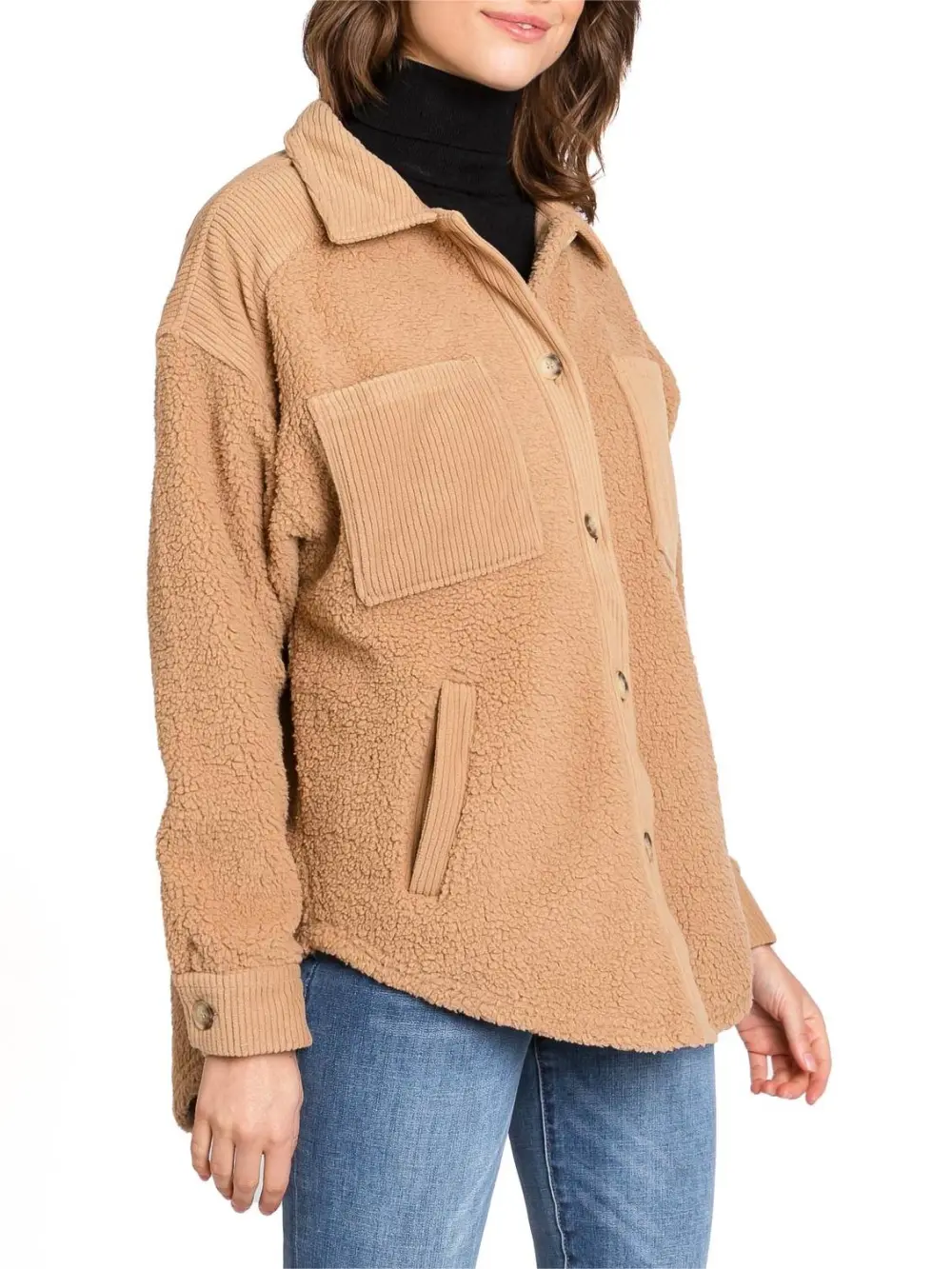Ivory Sherpa - Lined Oversized Shacket