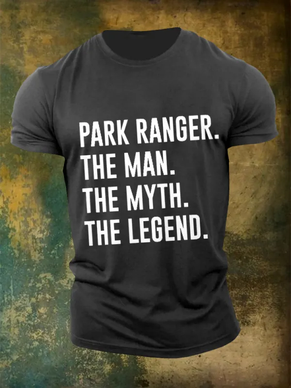 Men'S Park Ranger The Man The Myth The Legend Round-Neck T-Shirt