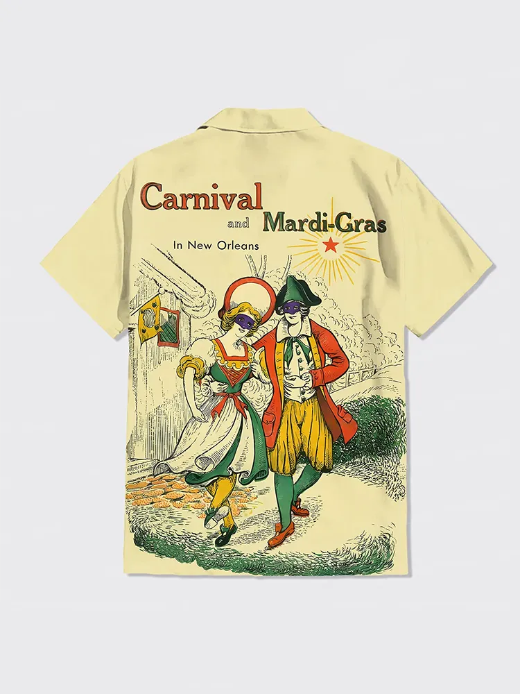 Vintage Mardi Gras Button Up Shirt