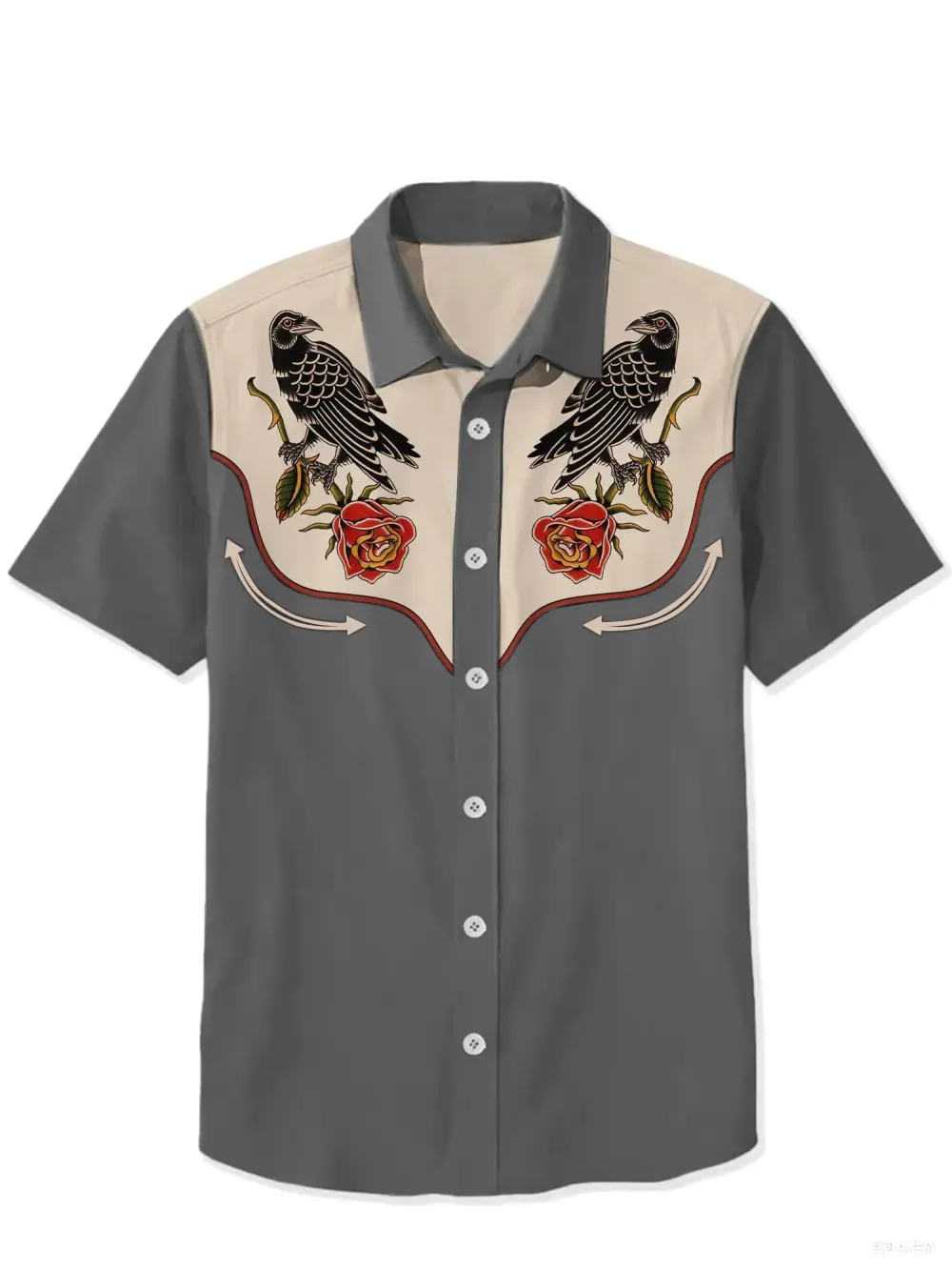 Crow And Flower Shirt