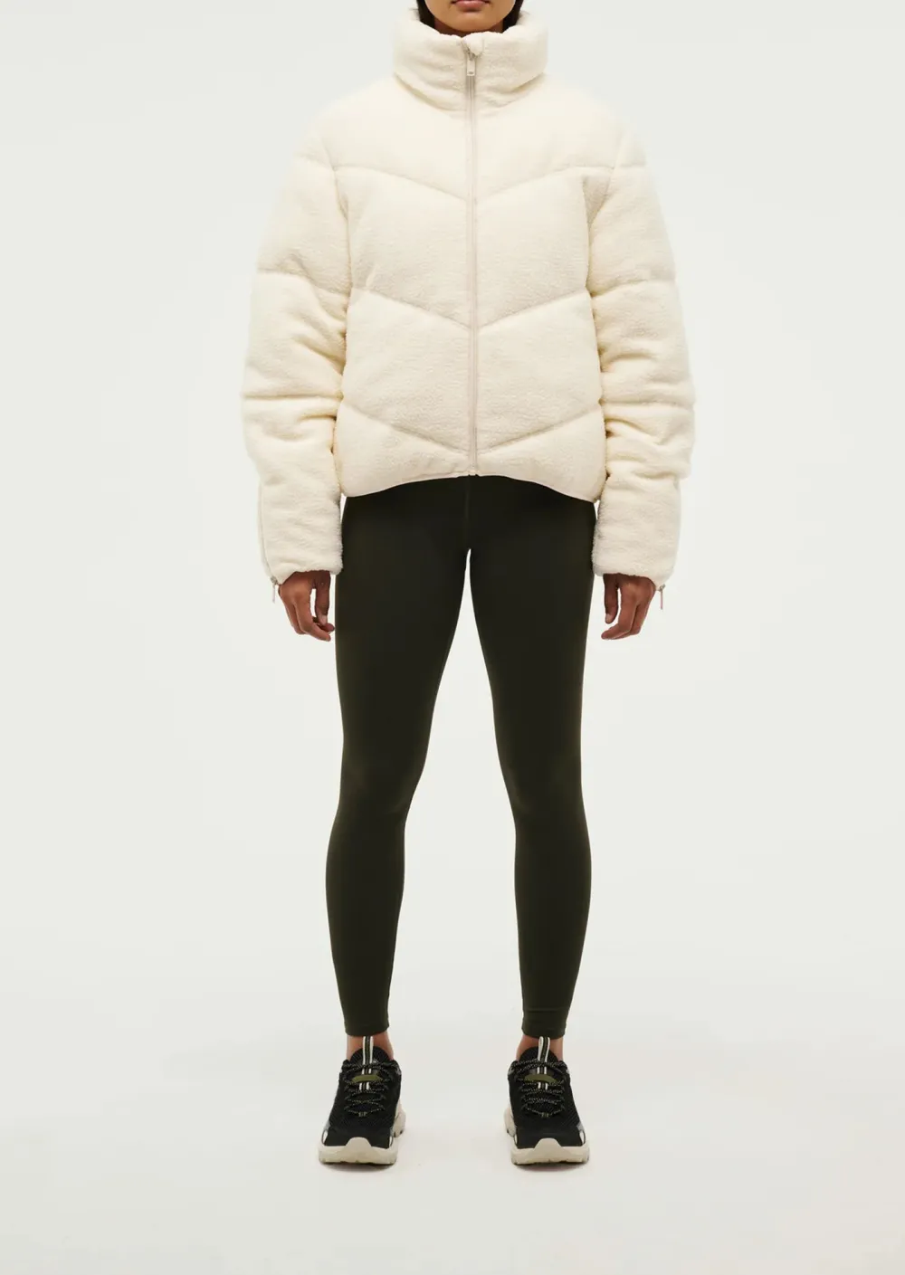 Puffy White Quilted Puffer Jacket