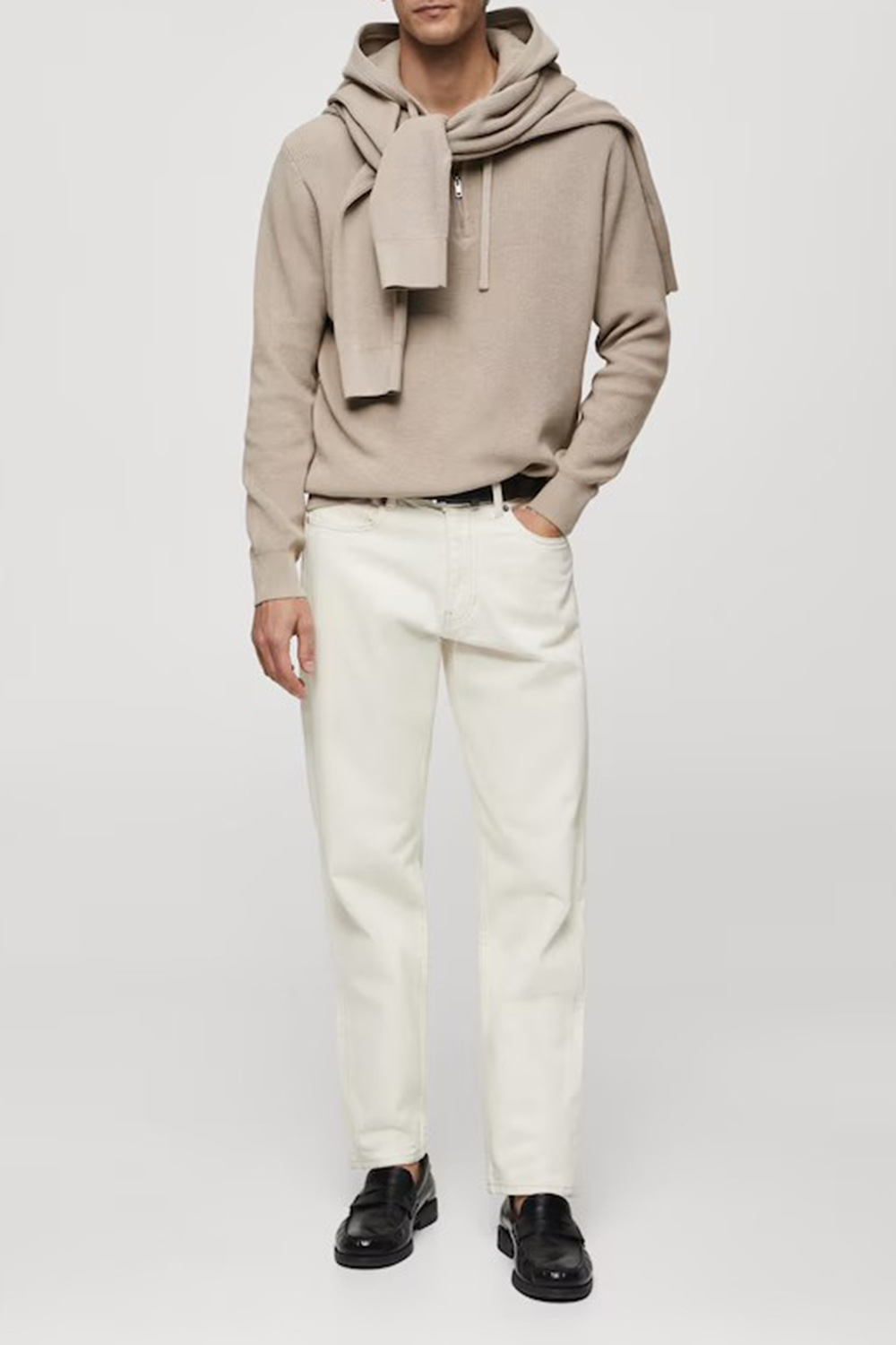 Hooded Knit Sweatshirt