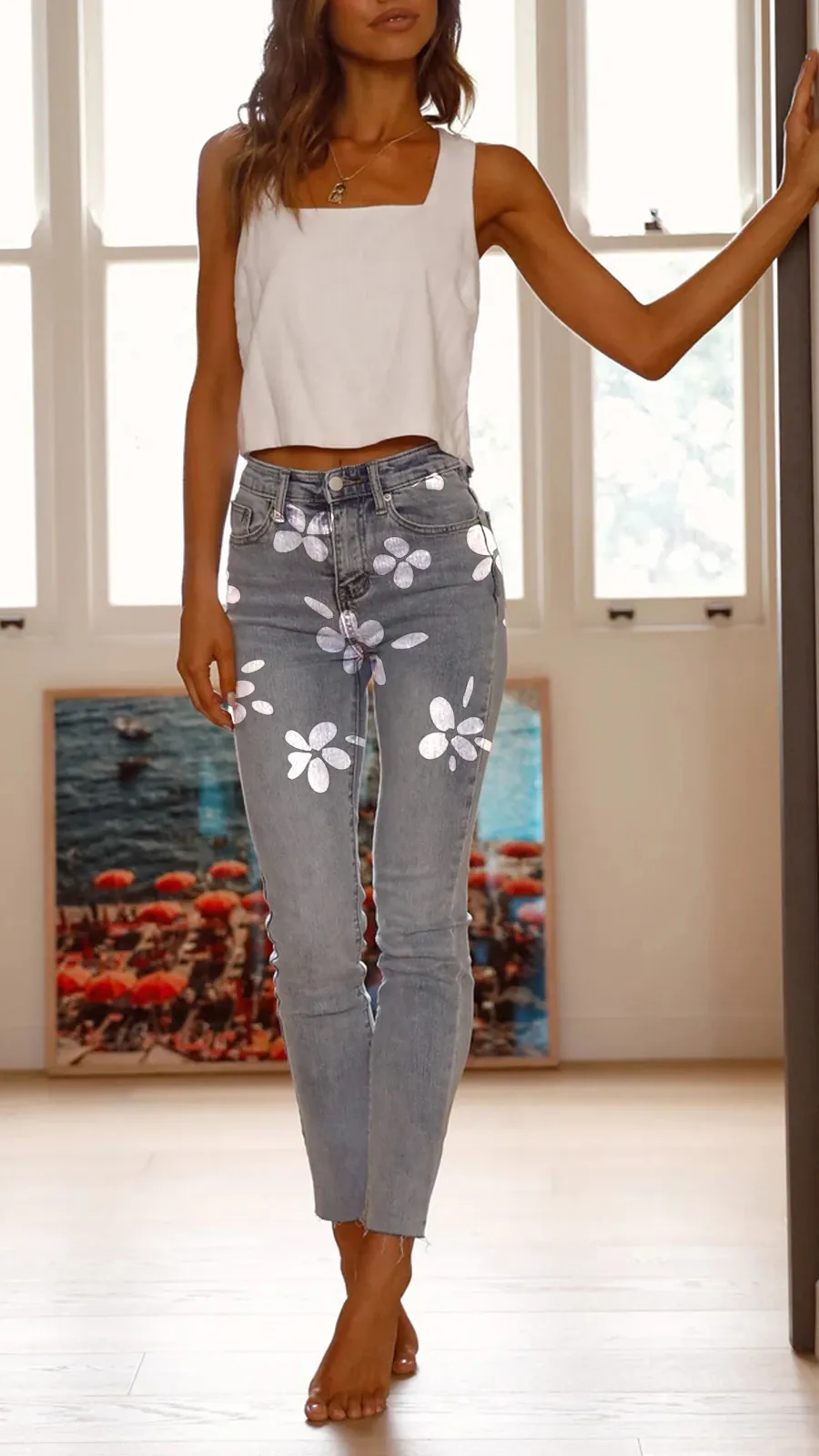 Light-Colored Skinny Jeans