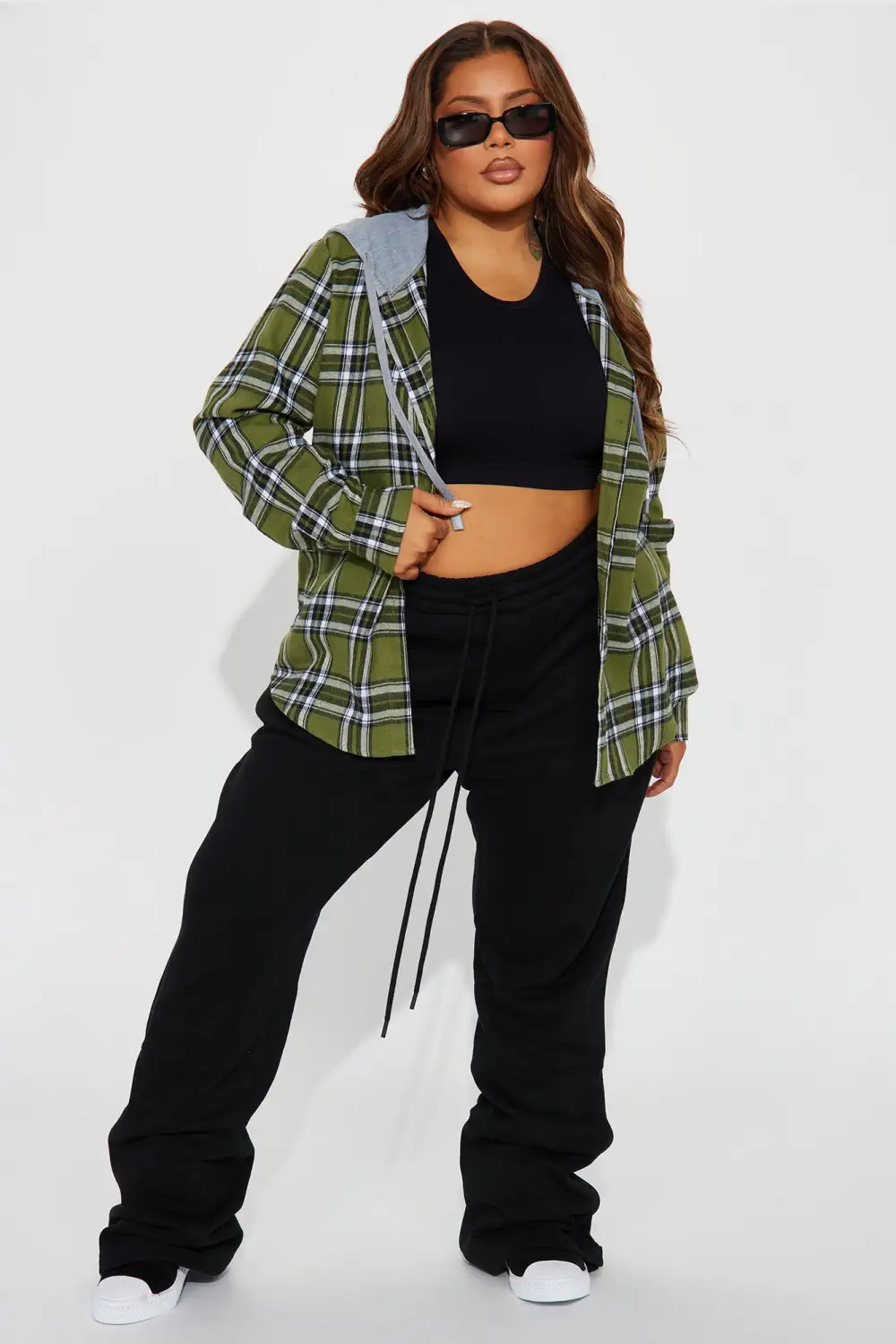 Stevie Plaid Shirt - Green/combo